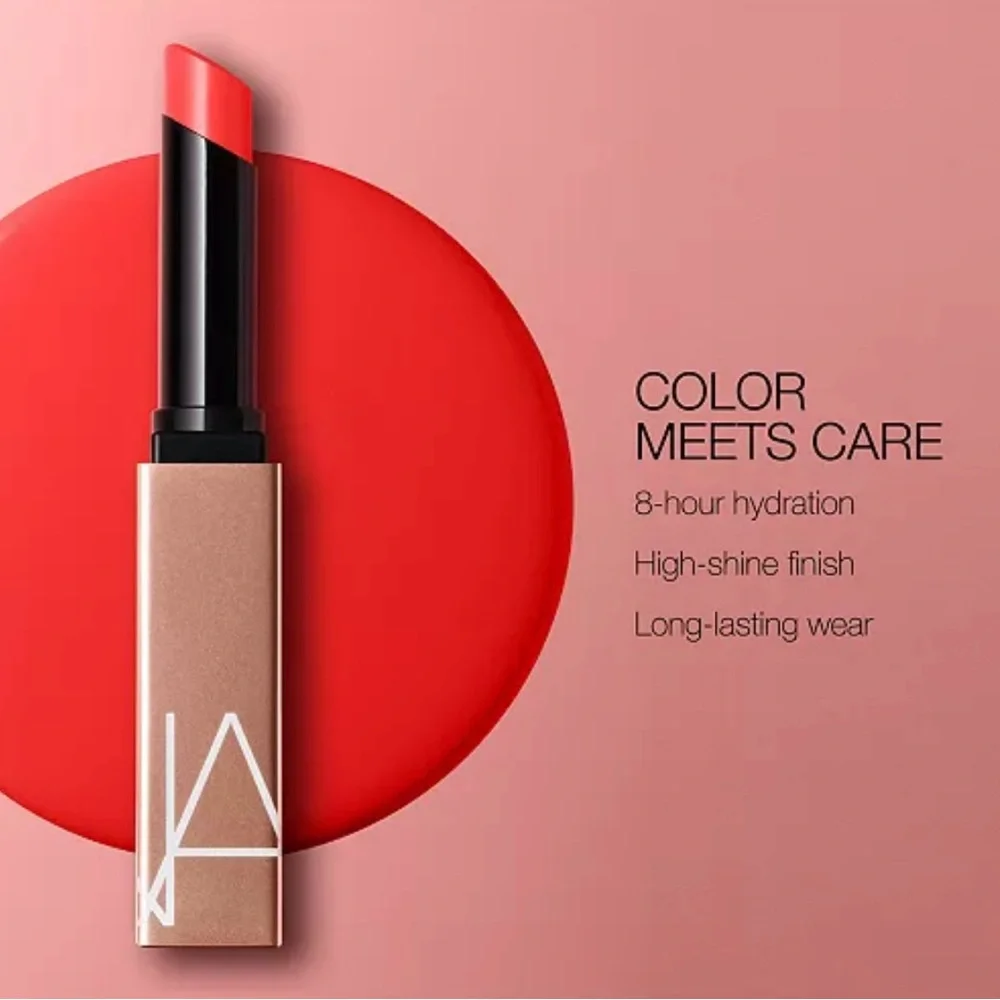 NARS Afterglow Sensual Shine Lipstick In (High Gear 218) Burnished Coral